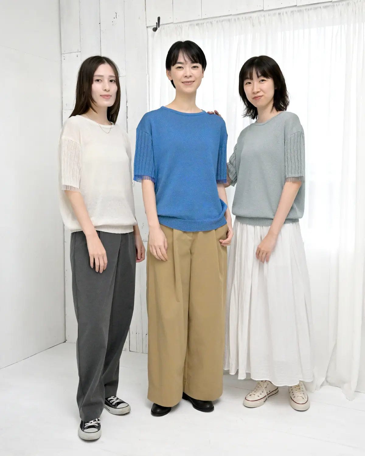 袖口が透けて涼やか 麻プルオーバー