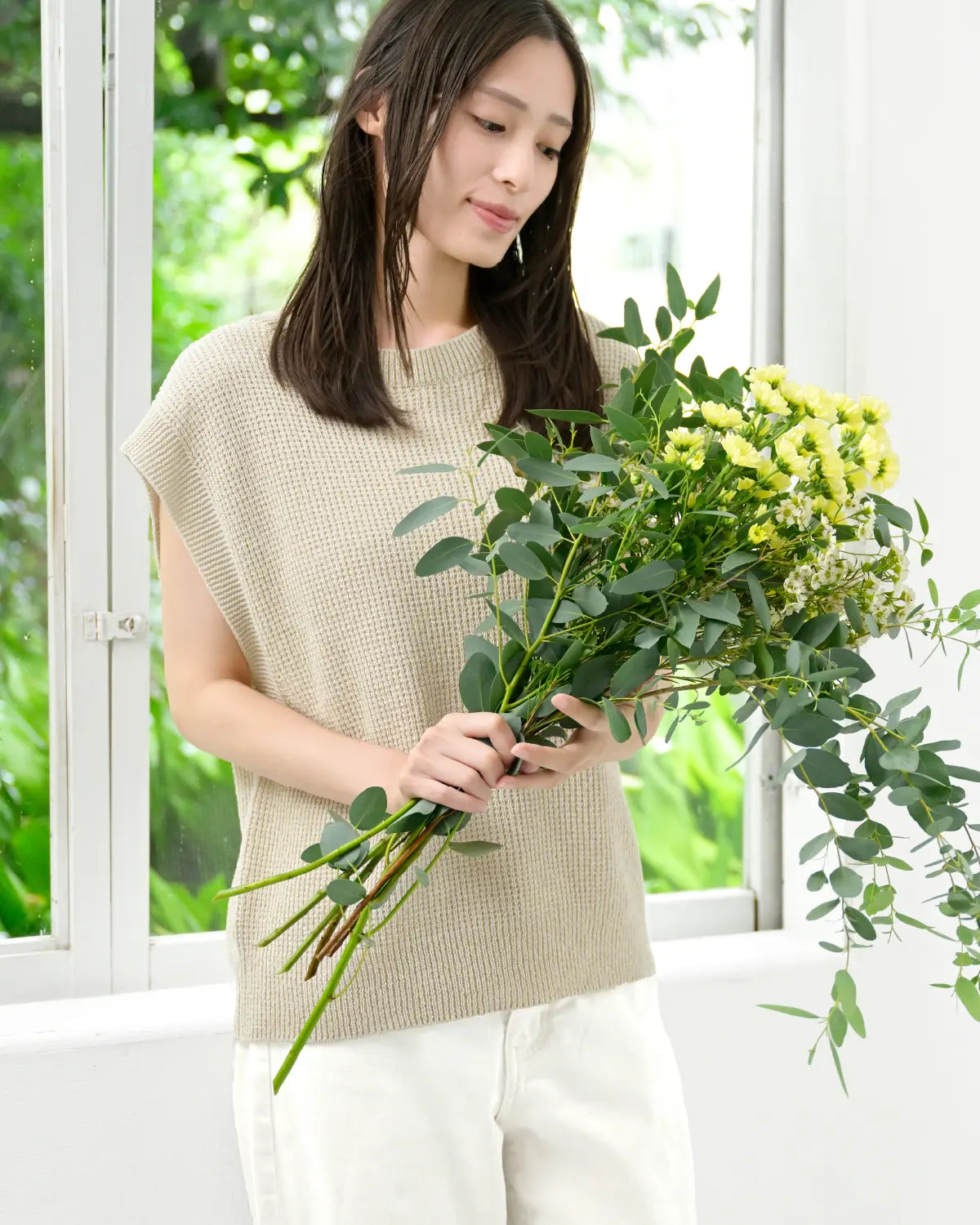 モデル身長：163cm#カラー_01 エクリュ