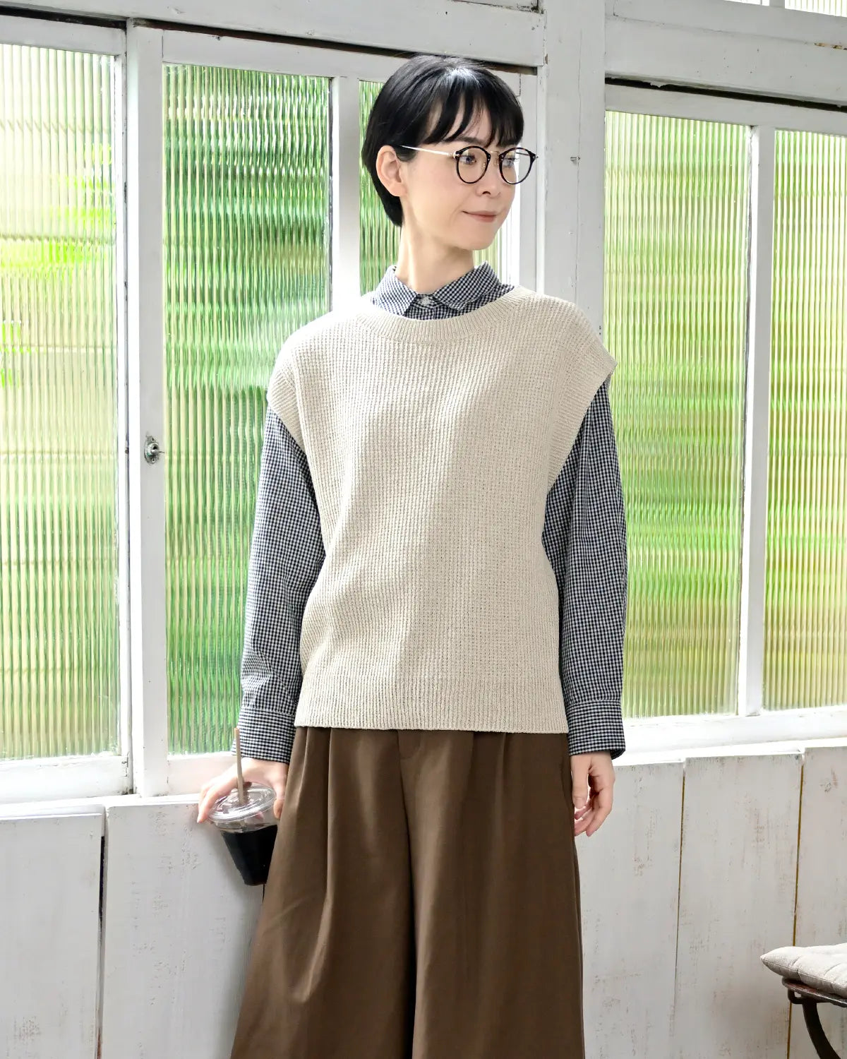 モデル身長：169cm#カラー_01 エクリュ