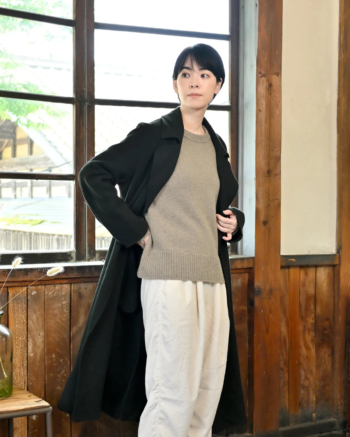 モデル身長：169cm#カラー_02 スモークベージュ
