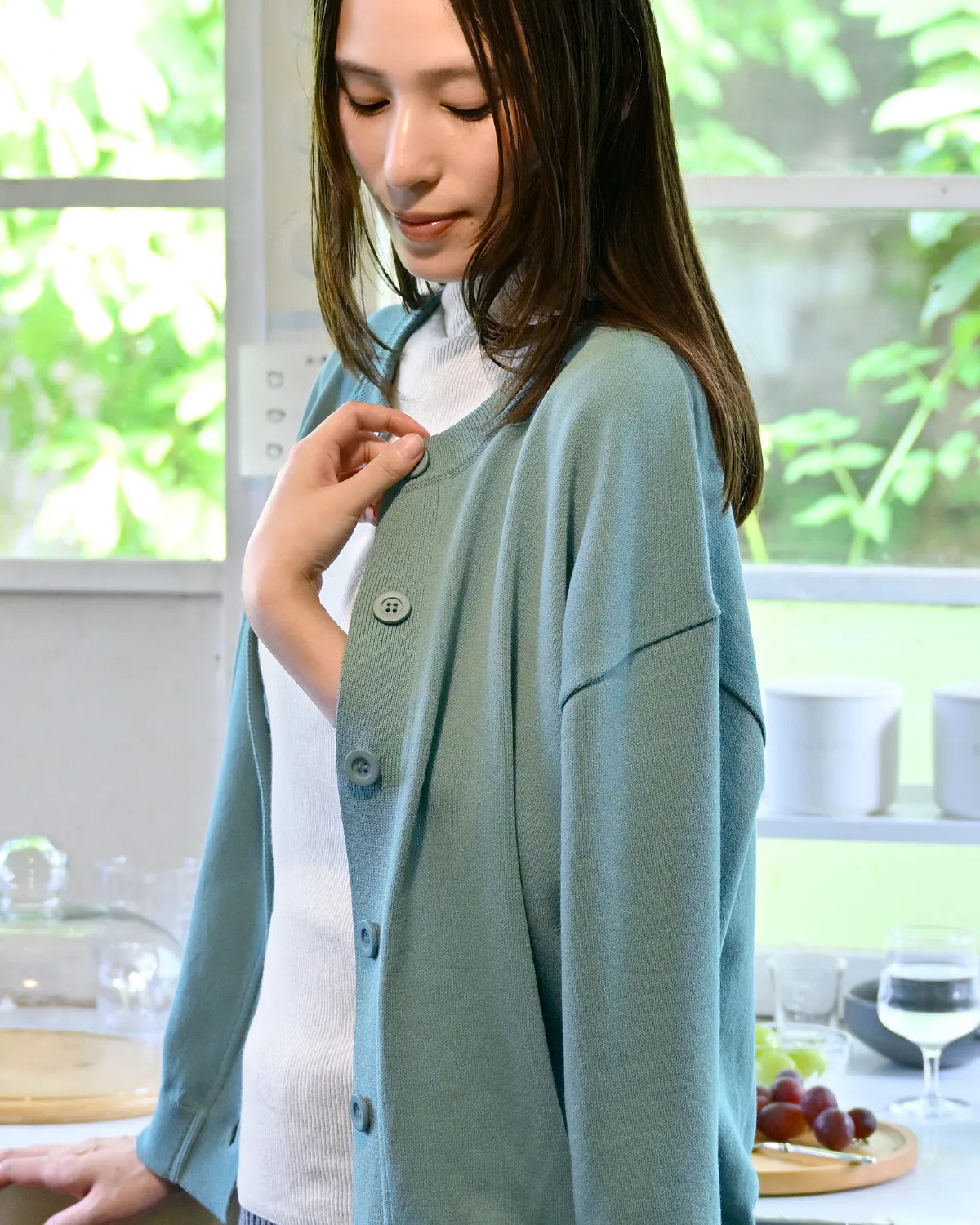 モデル身長：163cm#カラー_04 スモークブルー