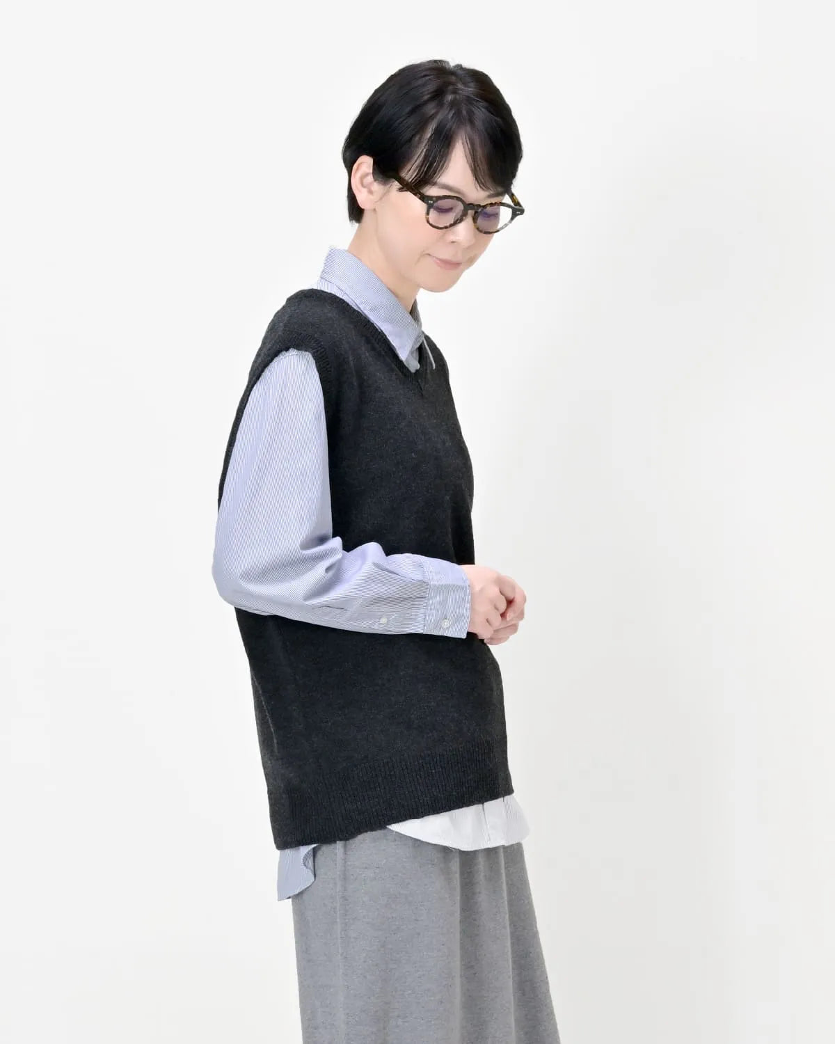 メンズMサイズ モデル身長：169cm#カラー_03 チャコール