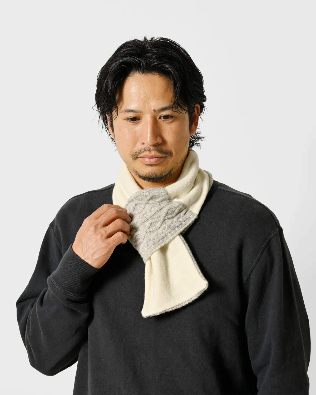 モデル身長：172cm#カラー_02 ペールグレー×ホワイト