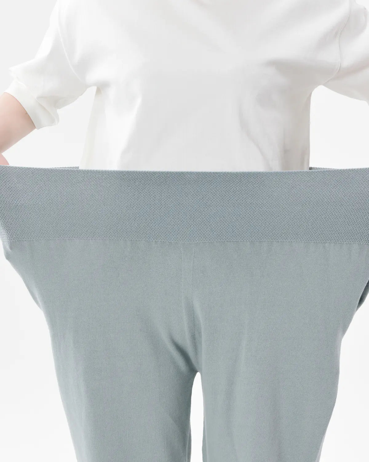 のびるニットパンツ レギュラータイプ オーガニックコットン ポケット付き