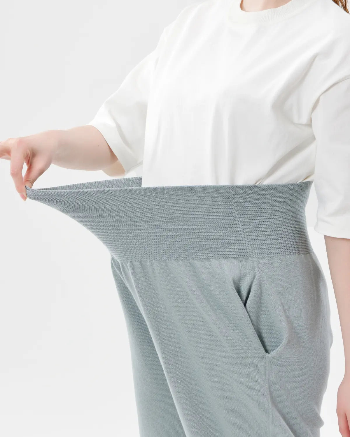 のびるニットパンツ レギュラータイプ オーガニックコットン ポケット付き