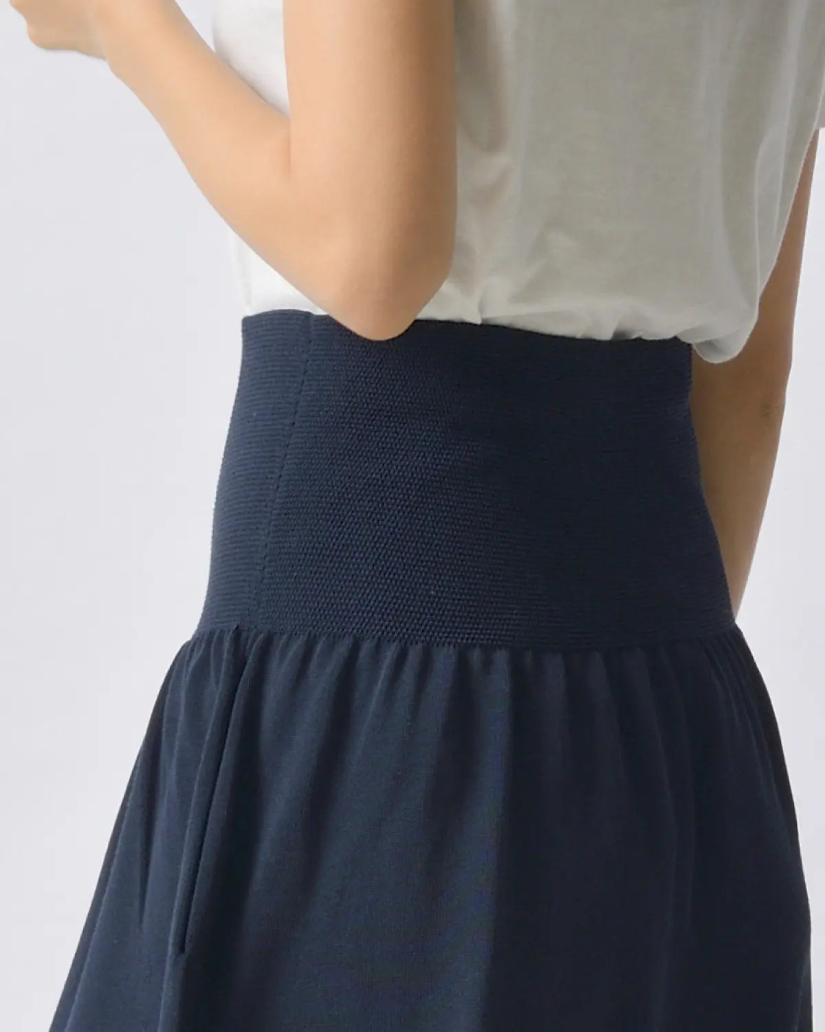 のびるニットロングスカート