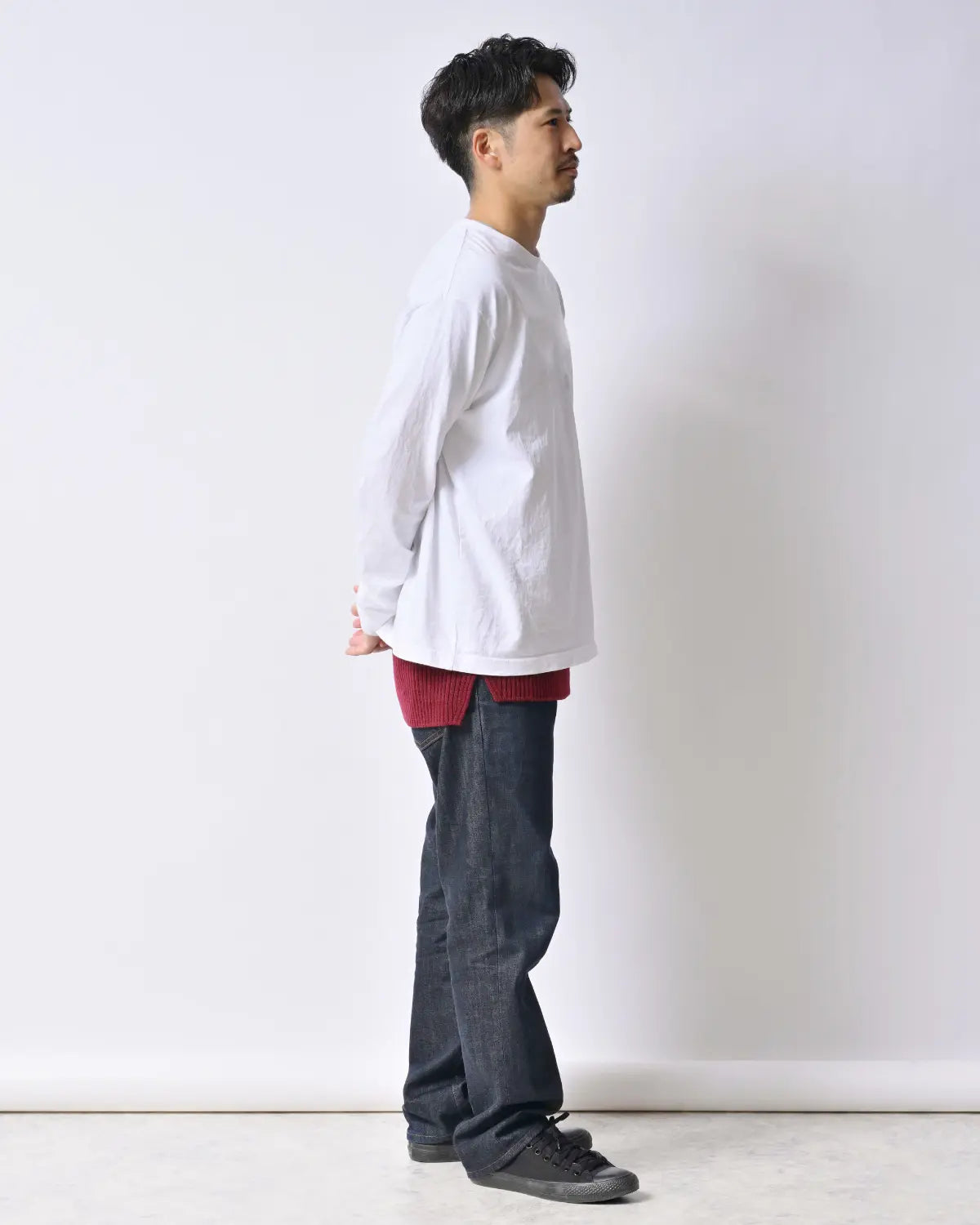 モデル身長：172cm#カラー_01 エンジ
